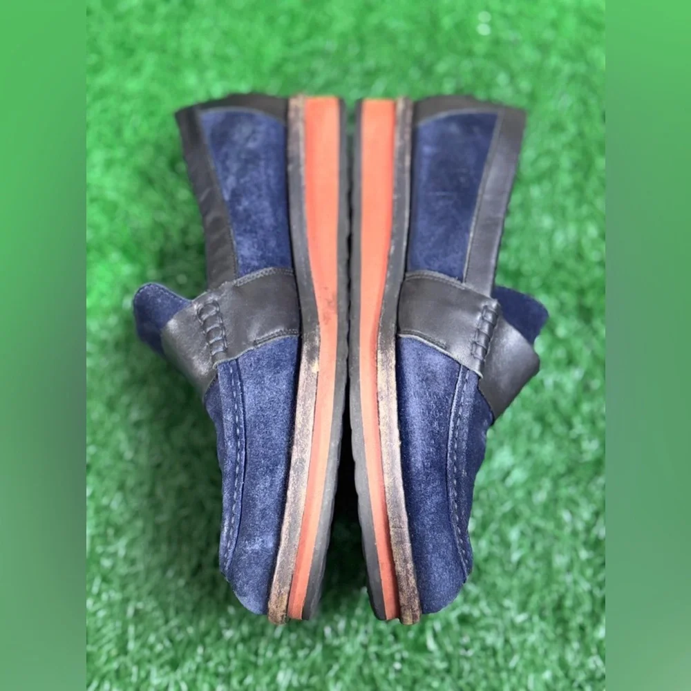 Pierre Hardy Blue and‎ Black Slip-On Loafers with Moccasin Toe Size 41